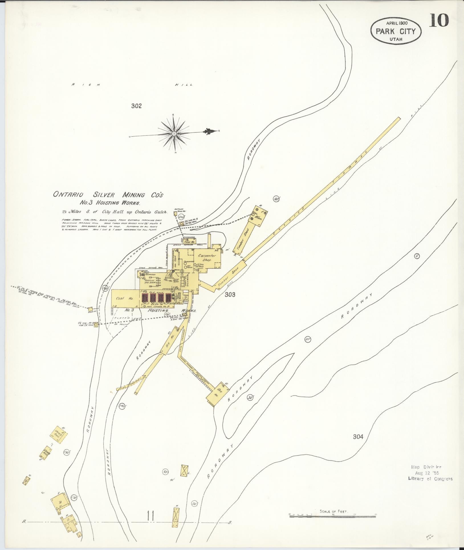Sanborn Fire Insurance Map from Park City, Summit County, Utah (1900), Sheet #0010 - Complete Map Set gallery image, historic Sanborn map, vintage wall art, Utah Utah