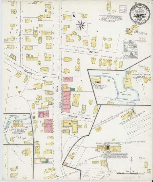 Sanborn Fire Insurance Map from Edwards, Saint Lawrence County, New York. (1905) – Historic Sanborn Fire Insurance Map Print