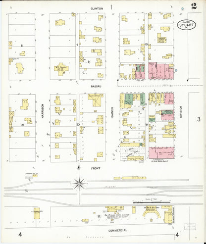 Sanborn Fire Insurance Map from Stuart, Guthrie and Adair Counties, Iowa (1901), Sheet #0002 - Historic Sanborn Fire Insurance Map Print, vintage old map wall art