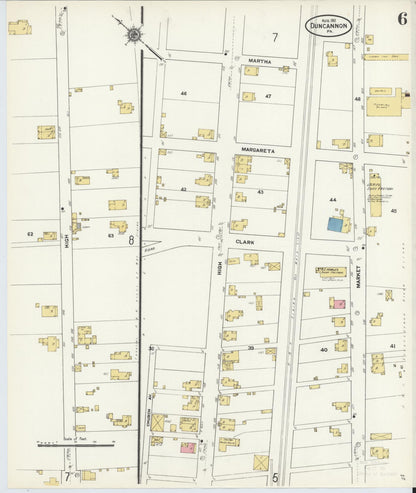 Sanborn Fire Insurance Map from Duncannon, Perry County, Pennsylvania (1911), Sheet #0006 - Complete Map Set gallery image, historic Sanborn map, vintage wall art, Pennsylvania Pennsylvania