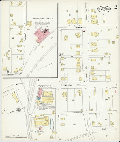 Sanborn Fire Insurance Map from Winchester, Clark County, Kentucky (1912), Sheet #0002 - Complete Map Set gallery image, historic Sanborn map, vintage wall art, Kentucky Kentucky