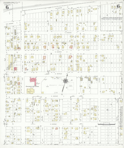 Sanborn Fire Insurance Map from Rosenberg, Fort Bend County, Texas (1942), Sheet #0006 - Complete Map Set gallery image, historic Sanborn map, vintage wall art, Texas Texas