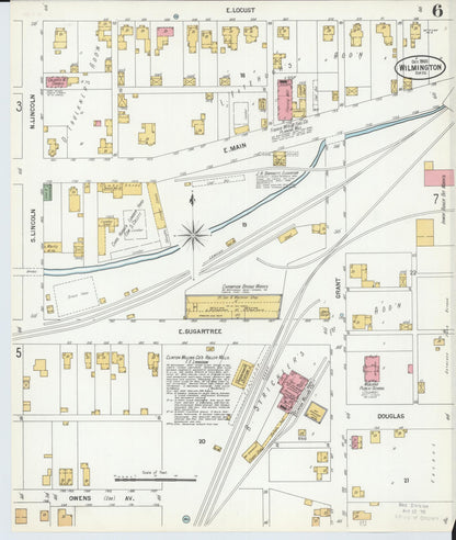 Sanborn Fire Insurance Map from Wilmington, Clinton County, Ohio (1900), Sheet #0006 - Complete Map Set gallery image, historic Sanborn map, vintage wall art, Ohio Ohio