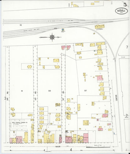 Sanborn Fire Insurance Map from Midvale, Salt Lake County, Utah (1911), Sheet #0005 - Complete Map Set gallery image, historic Sanborn map, vintage wall art, Utah Utah
