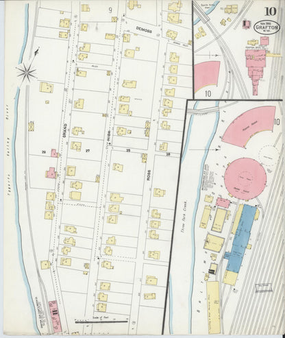 Sanborn Fire Insurance Map from Grafton, Taylor County, West Virginia (1906), Sheet #0010 - Complete Map Set gallery image, historic Sanborn map, vintage wall art, West Virginia West Virginia
