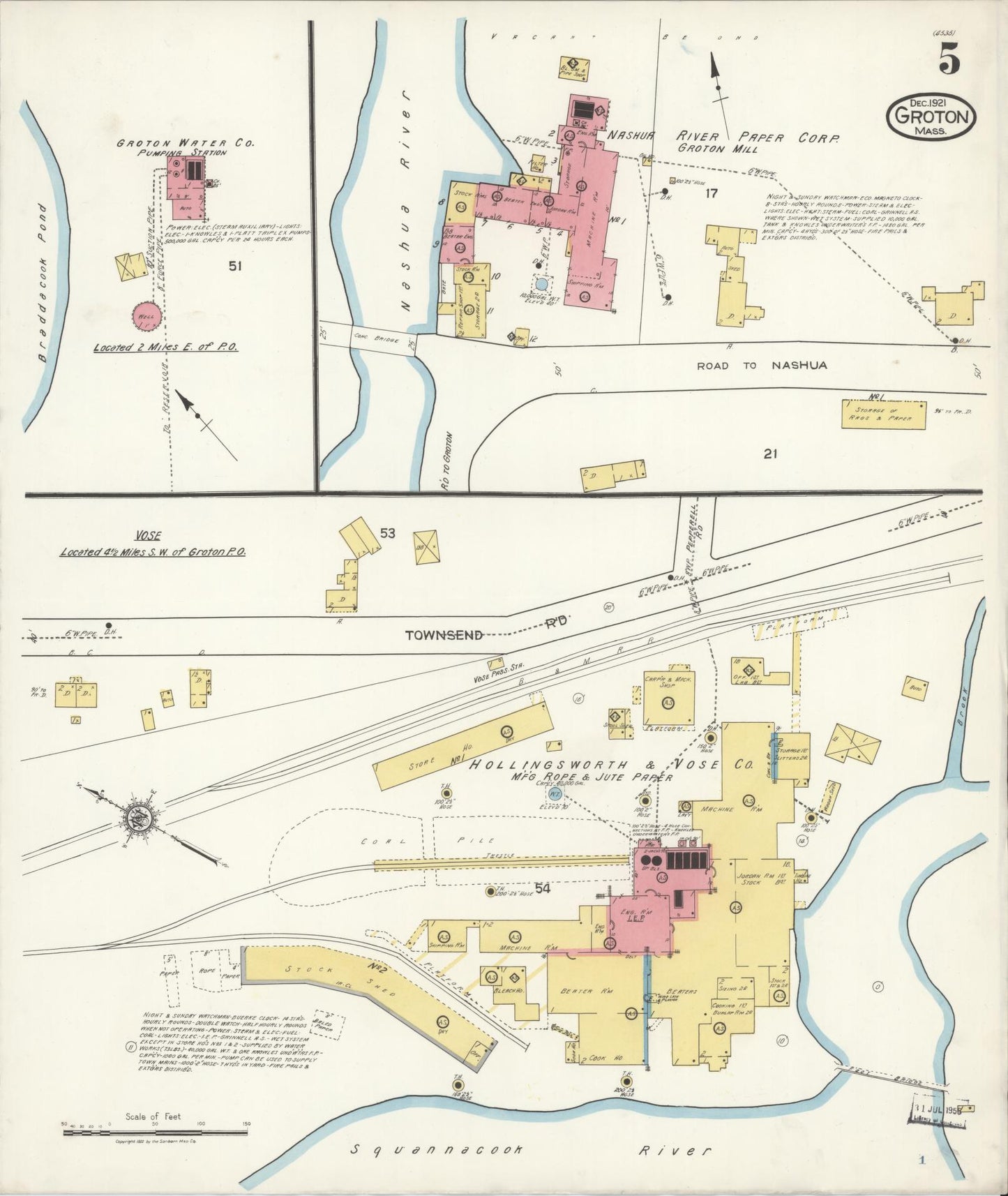 Sanborn Fire Insurance Map from Groton, Middlesex County, Massachusetts (1921), Sheet #0005 - Complete Map Set gallery image, historic Sanborn map, vintage wall art, Massachusetts Massachusetts