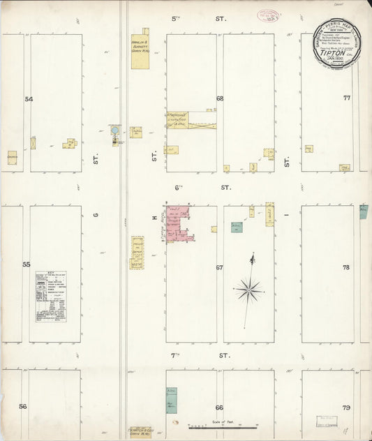Sanborn Fire Insurance Map from Tipton, Tulare County, California. (1890) – Historic Sanborn Fire Insurance Map Print