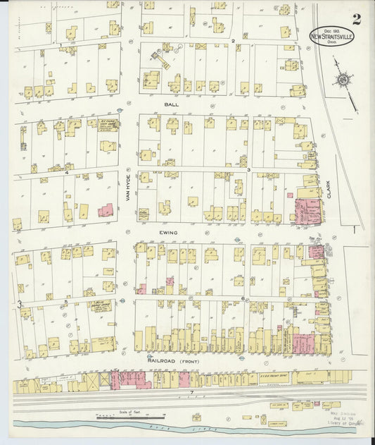Sanborn Fire Insurance Map from New Straitsville, Perry County, Ohio (1913), Sheet #0002 - Historic Sanborn Fire Insurance Map Print, vintage old map wall art, antique decor, genealogy gift, Ohio Ohio map