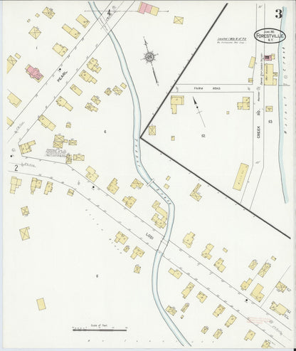 Sanborn Fire Insurance Map from Forestville, Chautauqua County, New York (1912), Sheet #0003 - Historic Sanborn Fire Insurance Map Print, vintage old map wall art, antique decor, genealogy gift, New York New York map