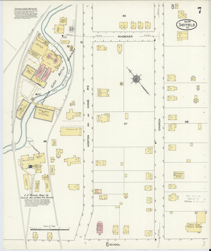 Sanborn Fire Insurance Map from Sheffield, Warren County, Pennsylvania (1910), Sheet #0007 - Historic Sanborn Fire Insurance Map Print, vintage old map wall art, antique decor, genealogy gift, Pennsylvania Pennsylvania map