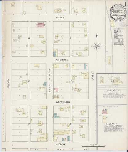 Sanborn Fire Insurance Map from Higginsville, Lafayette County, Missouri (1886), Sheet #0001 - Historic Sanborn Fire Insurance Map Print, vintage old map wall art, antique decor, genealogy gift, Missouri Missouri map