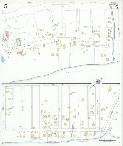 Sanborn Fire Insurance Map from La Porte, Harris County, Texas (1939), Sheet #0005 - Complete Map Set gallery image, historic Sanborn map, vintage wall art, Texas Texas