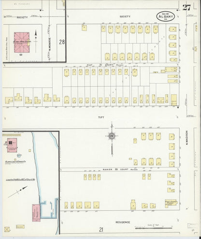 Sanborn Fire Insurance Map from Albany, Dougherty County, Georgia (1911), Sheet #0027 - Complete Map Set gallery image, historic Sanborn map, vintage wall art, Georgia Georgia