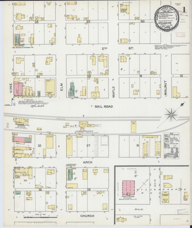 Sanborn Fire Insurance Map from Atlanta, Logan County, Illinois. (1892) – Map View