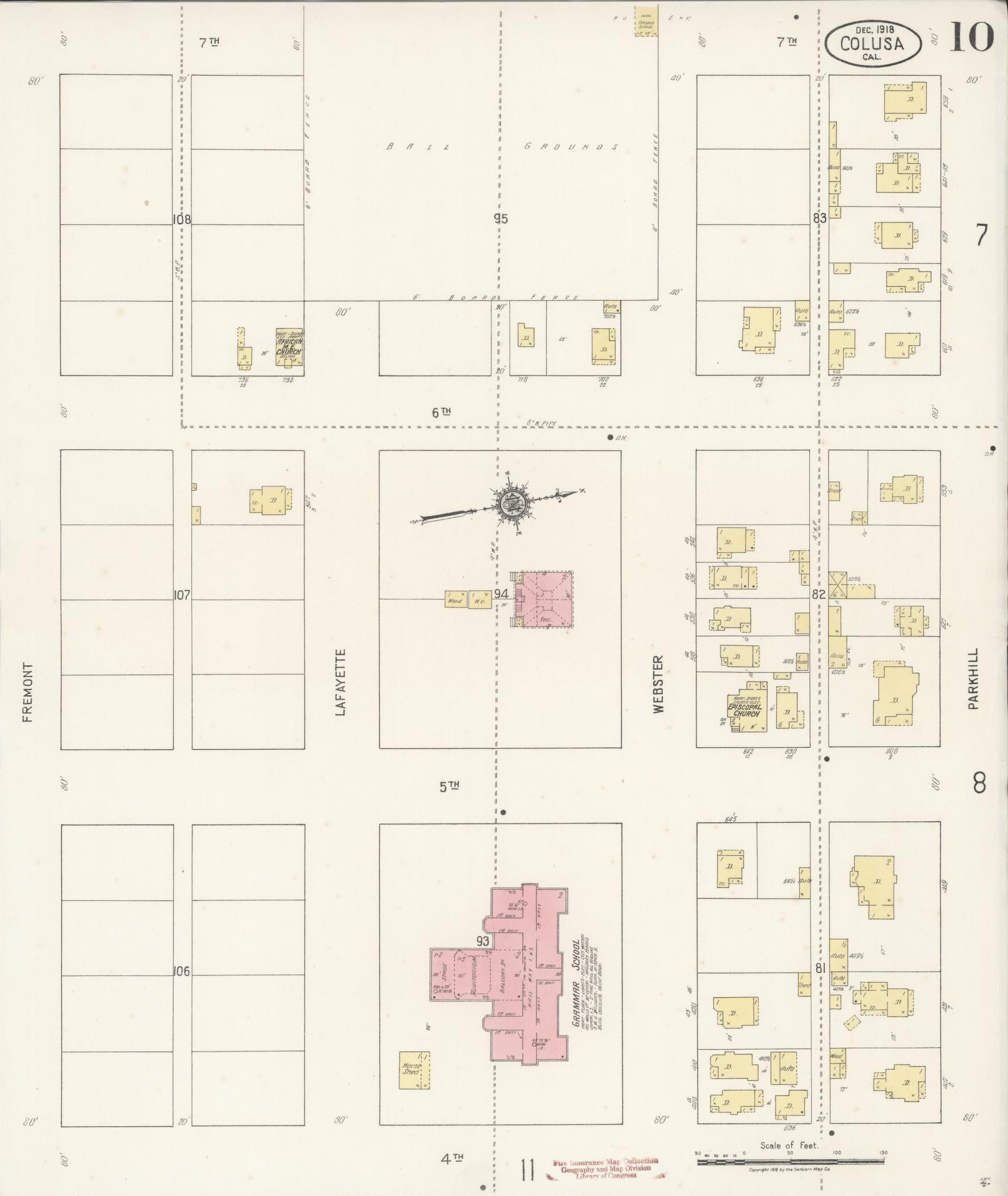 Sanborn Fire Insurance Map from Colusa, Colusa County, California (1918), Sheet #0010 - Complete Map Set gallery image, historic Sanborn map, vintage wall art, California California