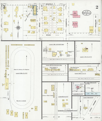Sanborn Fire Insurance Map from Smithville, Clay County, Missouri (1928), Sheet #0002 - Complete Map Set gallery image, historic Sanborn map, vintage wall art, Missouri Missouri