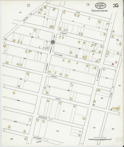 Sanborn Fire Insurance Map from Albany, Dougherty County, Georgia (1920), Sheet #0035 - Complete Map Set gallery image, historic Sanborn map, vintage wall art, Georgia Georgia