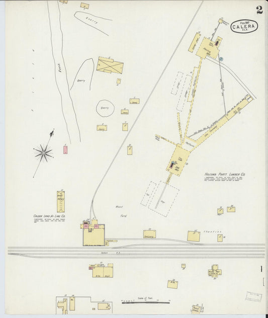 Sanborn Fire Insurance Map from Calera, Shelby County, Alabama (1897), Sheet #0002 - Historic Sanborn Fire Insurance Map Print, vintage old map wall art, antique decor, genealogy gift, Alabama Alabama map