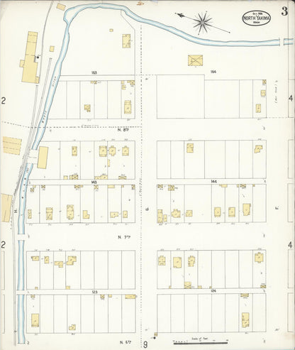 Sanborn Fire Insurance Map from North Yakima, Yakima County, Washington (1905), Sheet #0002 - Complete Map Set gallery image, historic Sanborn map, vintage wall art, Washington Washington