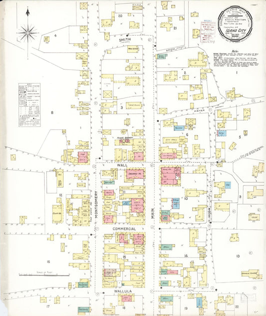 Sanborn Fire Insurance Map from Idaho City, Boise County, Idaho. (1900) – Historic Sanborn Fire Insurance Map Print
