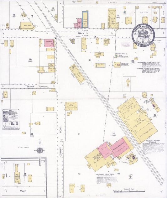 Sanborn Fire Insurance Map from Windsor, Sonoma County, California. (1911) – Historic Sanborn Fire Insurance Map Print
