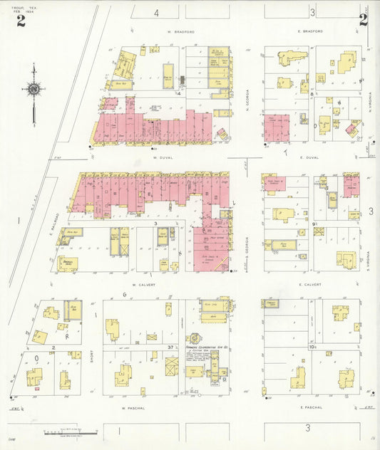 Sanborn Fire Insurance Map from Troup, Smith County, Texas (1934), Sheet #0002 - Historic Sanborn Fire Insurance Map Print, vintage old map wall art, antique decor, genealogy gift, Texas Texas map