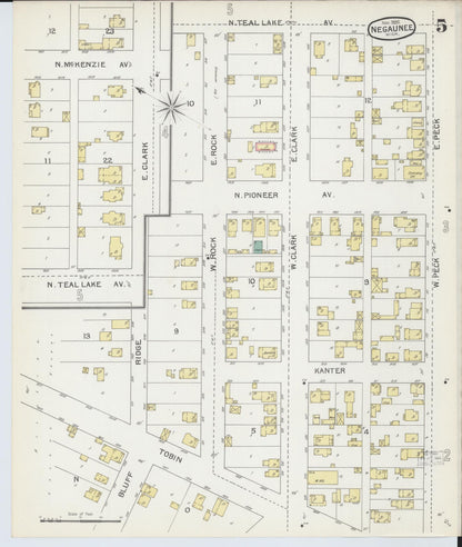 Sanborn Fire Insurance Map from Negaunee, Marquette County, Michigan (1892), Sheet #0005 - Complete Map Set gallery image, historic Sanborn map, vintage wall art, Michigan Michigan