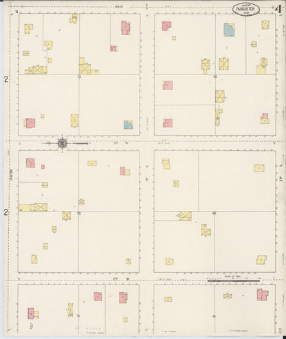 Sanborn Fire Insurance Map from Panguitch, Garfield County, Utah (1917), Sheet #0004 - Complete Map Set gallery image, historic Sanborn map, vintage wall art, Utah Utah