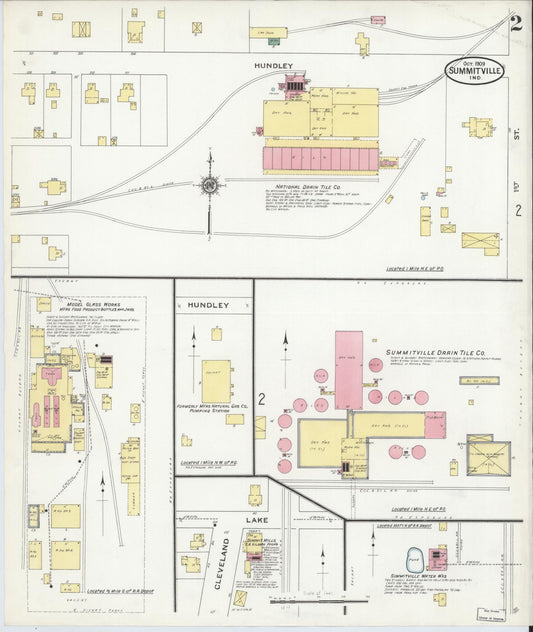Sanborn Fire Insurance Map from Summitville, Madison County, Indiana (1909), Sheet #0002 - Historic Sanborn Fire Insurance Map Print, vintage old map wall art, antique decor, genealogy gift, Indiana Indiana map