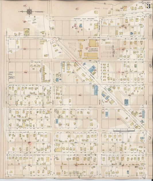 Sanborn Fire Insurance Map from Clarkston, Asotin County, Washington (1949), Sheet #0003 - Historic Sanborn Fire Insurance Map Print, vintage old map wall art, antique decor, genealogy gift, Washington Washington map