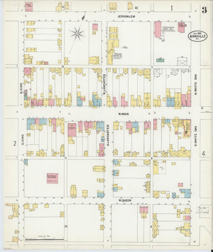 Sanborn Fire Insurance Map from Annville, Lebanon County, Pennsylvania (1902), Sheet #0003 - Historic Sanborn Fire Insurance Map Print, vintage old map wall art, antique decor, genealogy gift, Pennsylvania Pennsylvania map