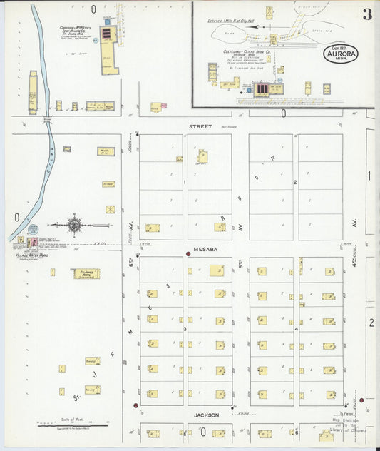 Sanborn Fire Insurance Map from Aurora, Saint Louis County, Minnesota (1921), Sheet #0003 - Historic Sanborn Fire Insurance Map Print, vintage old map wall art, antique decor, genealogy gift, Minnesota Minnesota map