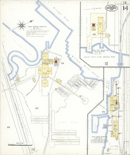 Sanborn Fire Insurance Map from Raymond, Pacific County, Washington (1909), Sheet #0014 - Complete Map Set gallery image, historic Sanborn map, vintage wall art, Washington Washington