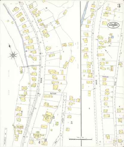 Sanborn Fire Insurance Map from Wardner, Shoshone County, Idaho (1908), Sheet #0003 - Complete Map Set gallery image, historic Sanborn map, vintage wall art, Idaho Idaho
