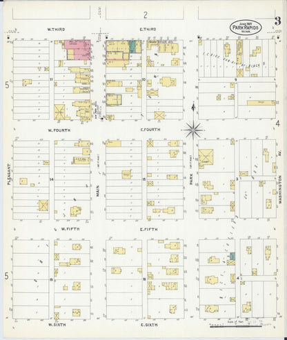 Sanborn Fire Insurance Map from Park Rapids, Hubbard County, Minnesota (1907), Sheet #0003 - Complete Map Set gallery image, historic Sanborn map, vintage wall art, Minnesota Minnesota