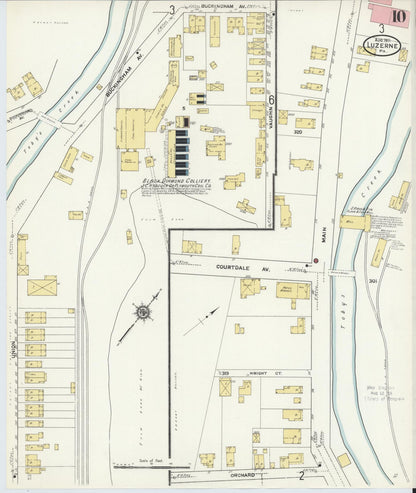 Sanborn Fire Insurance Map from Luzerne, Luzerne County, Pennsylvania (1911), Sheet #0010 - Complete Map Set gallery image, historic Sanborn map, vintage wall art, Pennsylvania Pennsylvania