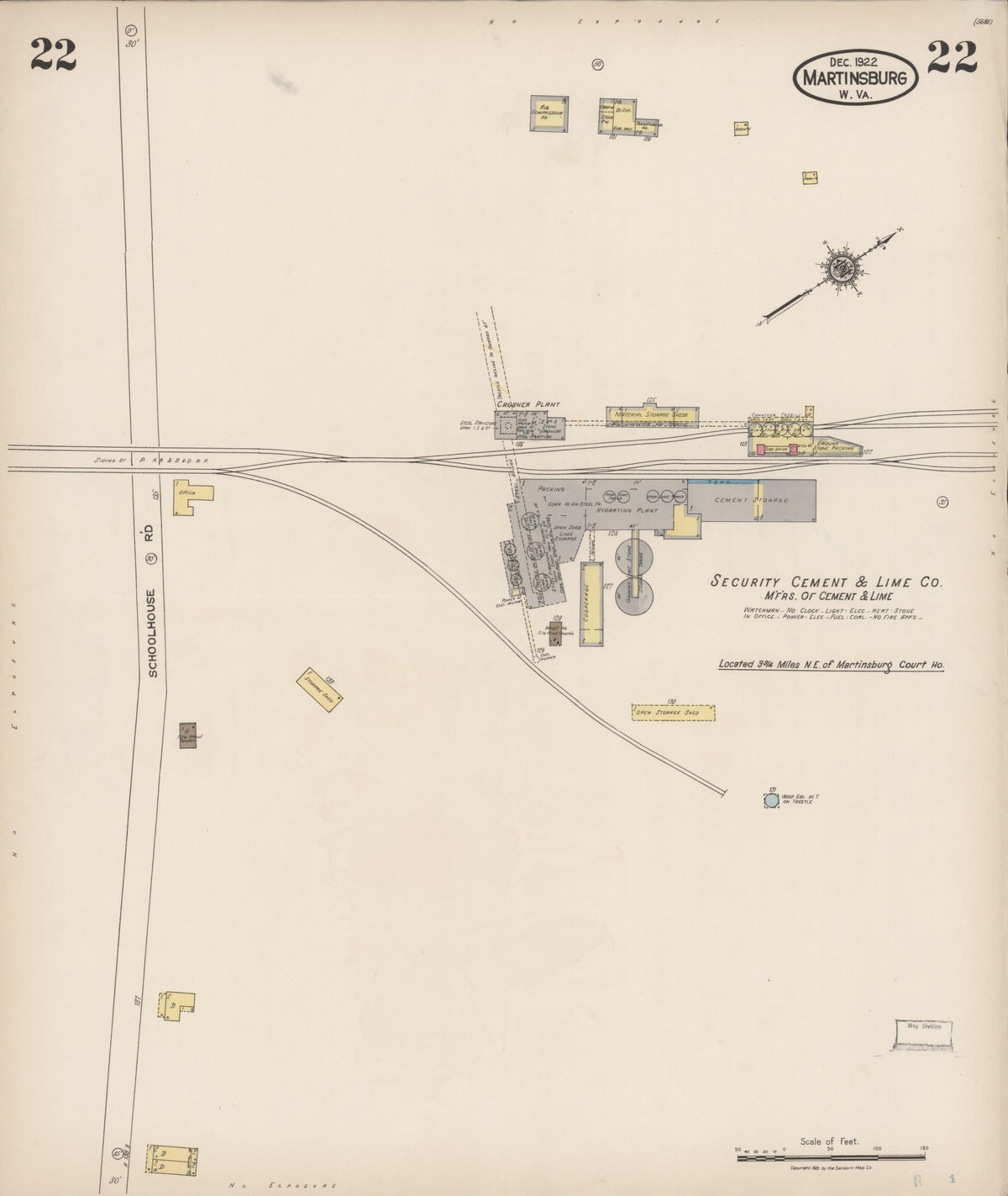 Sanborn Fire Insurance Map from Martinsburg, Berkeley County, West Virginia (1922), Sheet #0022 - Complete Map Set gallery image, historic Sanborn map, vintage wall art, West Virginia West Virginia