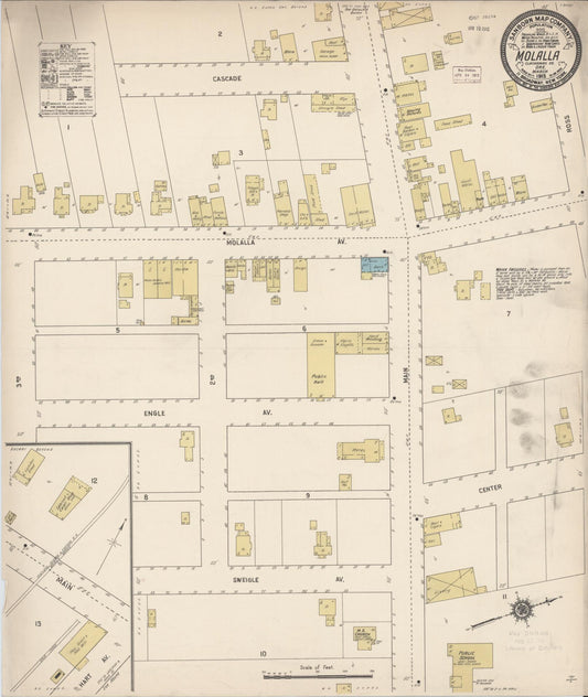Sanborn Fire Insurance Map from Molalla, Clackamas County, Oregon. (1915) – Historic Sanborn Fire Insurance Map Print