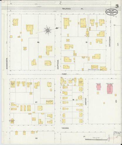 Sanborn Fire Insurance Map from Brookhaven, Lincoln County, Mississippi (1905), Sheet #0003 - Complete Map Set gallery image, historic Sanborn map, vintage wall art, Mississippi Mississippi