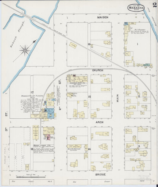 Sanborn Fire Insurance Map from Wabasha, Wabasha County, Minnesota (1890), Sheet #0002 - Historic Sanborn Fire Insurance Map Print, vintage old map wall art, antique decor, genealogy gift, Minnesota Minnesota map