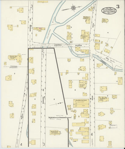Sanborn Fire Insurance Map from Fleischmanns, Delaware County, New York (1912), Sheet #0003 - Complete Map Set gallery image, historic Sanborn map, vintage wall art, Fleischmanns Delaware