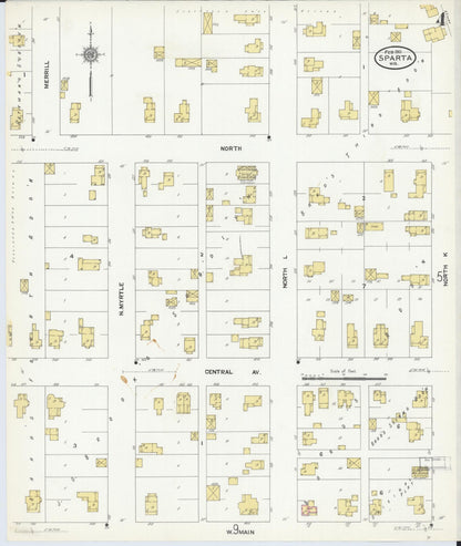 Sanborn Fire Insurance Map from Sparta, Monroe County, Wisconsin (1911), Sheet #0004 - Historic Sanborn Fire Insurance Map Print, vintage old map wall art, antique decor, genealogy gift, Wisconsin Wisconsin map