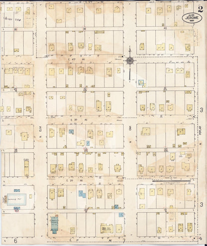 Sanborn Fire Insurance Map from Jerome, Jerome County, Idaho (1949), Sheet #0002 - Complete Map Set gallery image, historic Sanborn map, vintage wall art, Idaho Idaho