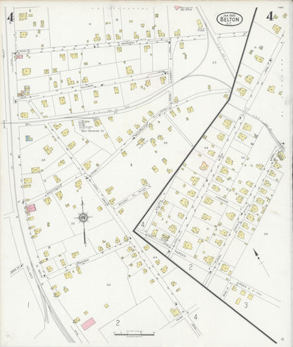 Sanborn Fire Insurance Map from Belton, Anderson County, South Carolina (1930), Sheet #0004 - Complete Map Set gallery image, historic Sanborn map, vintage wall art, South Carolina South Carolina