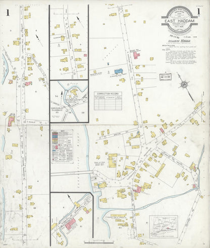 Sanborn Fire Insurance Map from East Haddam, Middlesex County, Connecticut (1935), Sheet #0001 - Complete Map Set gallery image, historic Sanborn map, vintage wall art, Connecticut Connecticut