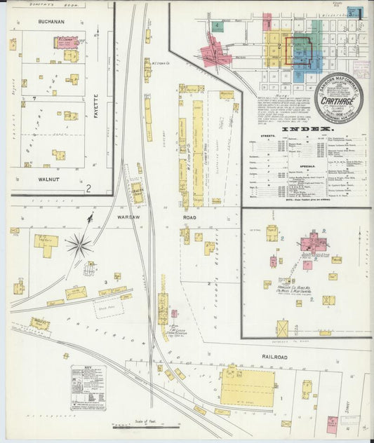 Sanborn Fire Insurance Map from Carthage, Hancock County, Illinois. (1906) – Map View