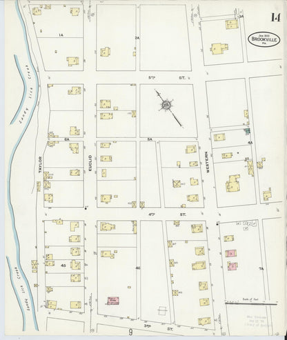 Sanborn Fire Insurance Map from Brookville, Jefferson County, Pennsylvania (1910), Sheet #0014 - Complete Map Set gallery image, historic Sanborn map, vintage wall art, Pennsylvania Pennsylvania