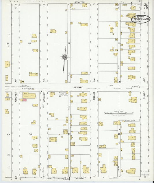 Sanborn Fire Insurance Map from Parkers Landing, Armstrong County, Pennsylvania (1919), Sheet #0003 - Historic Sanborn Fire Insurance Map Print, vintage old map wall art, antique decor, genealogy gift, Pennsylvania Pennsylvania map