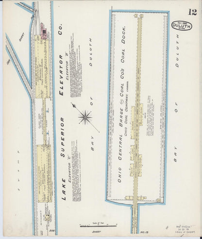 Sanborn Fire Insurance Map from Duluth, Saint Louis County, Minnesota (1885), Sheet #0012 - Complete Map Set gallery image, historic Sanborn map, vintage wall art, Minnesota Minnesota