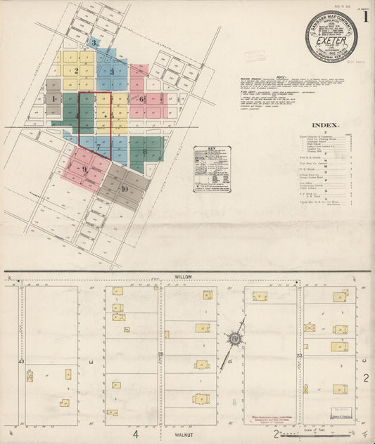 Sanborn Fire Insurance Map from Exeter, Tulare County, California. (1912) – Historic Sanborn Fire Insurance Map Print